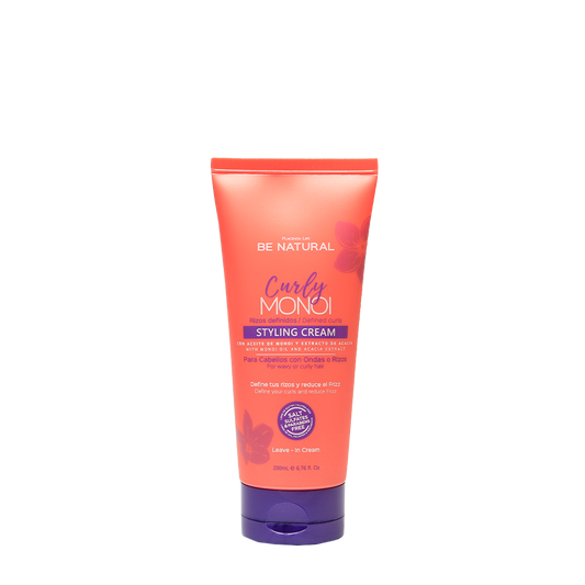 be natural Crema de peinado para definir rizos y minimizar el encrespamiento con aceite de Monoi