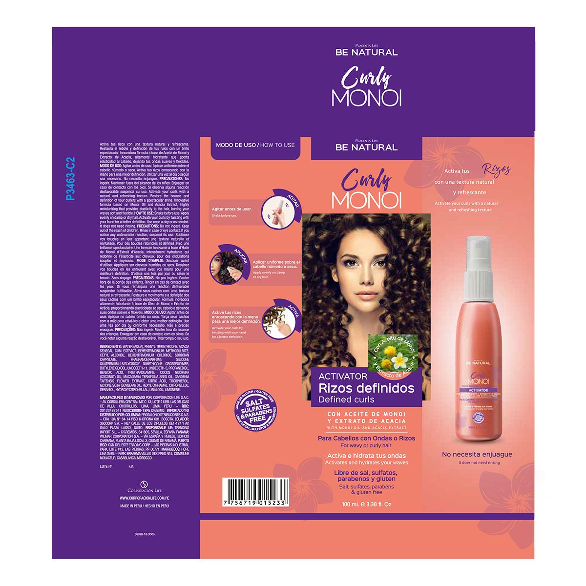 CURLY MONOI Activator Rizos Definidos