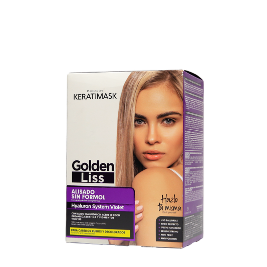 Keratimask Alisado Golden Liss para cabellos rubios y decolorados_1